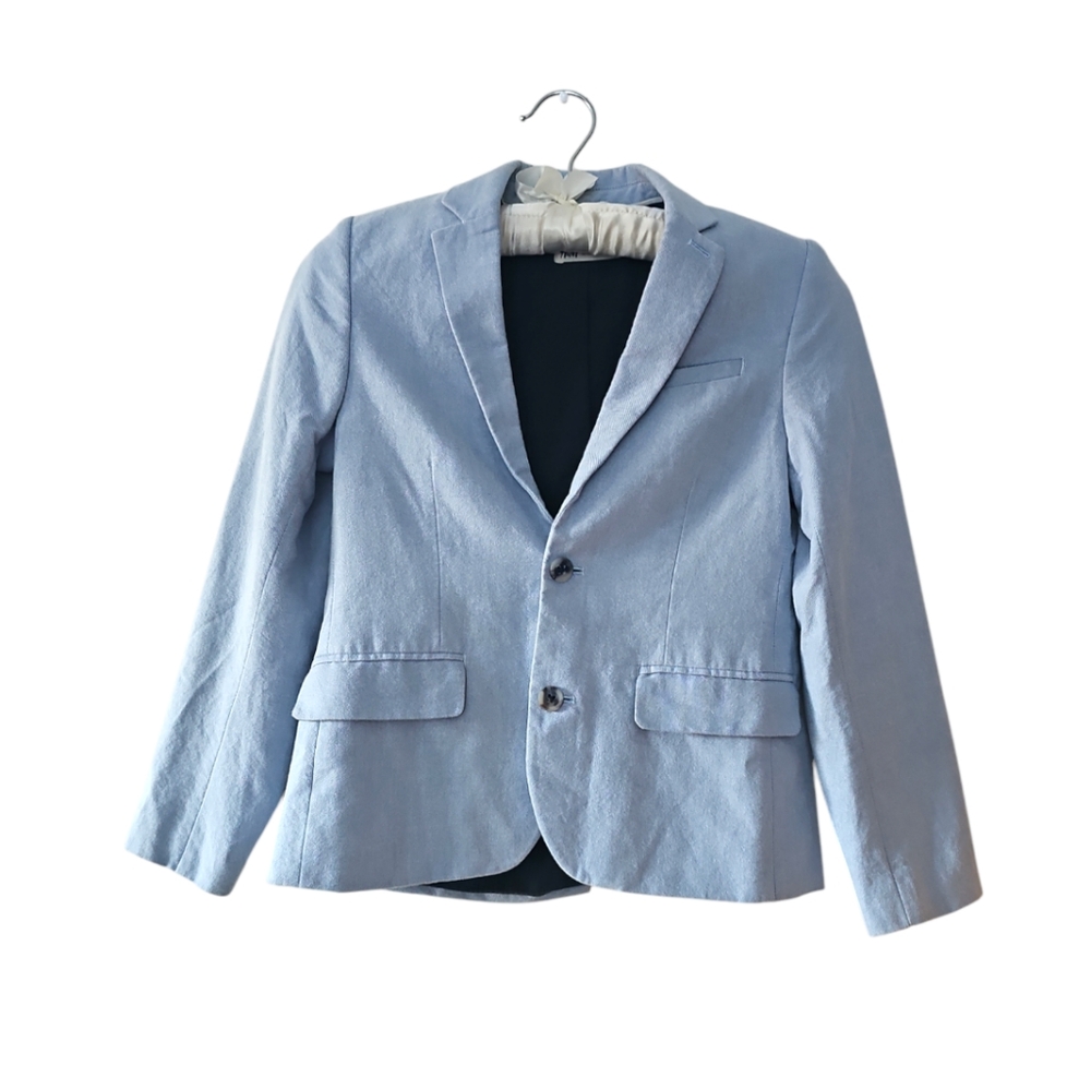 H&M Girls Classic Blazer In Sky Blue 9Y